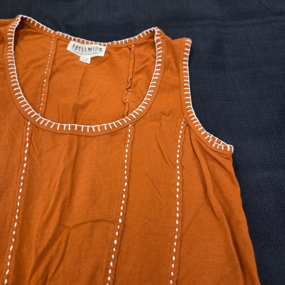 Idyllwind Miranda Lambert Western Contrast Stitch Tank Top Orange Womens Size L - Picture 5 of 13